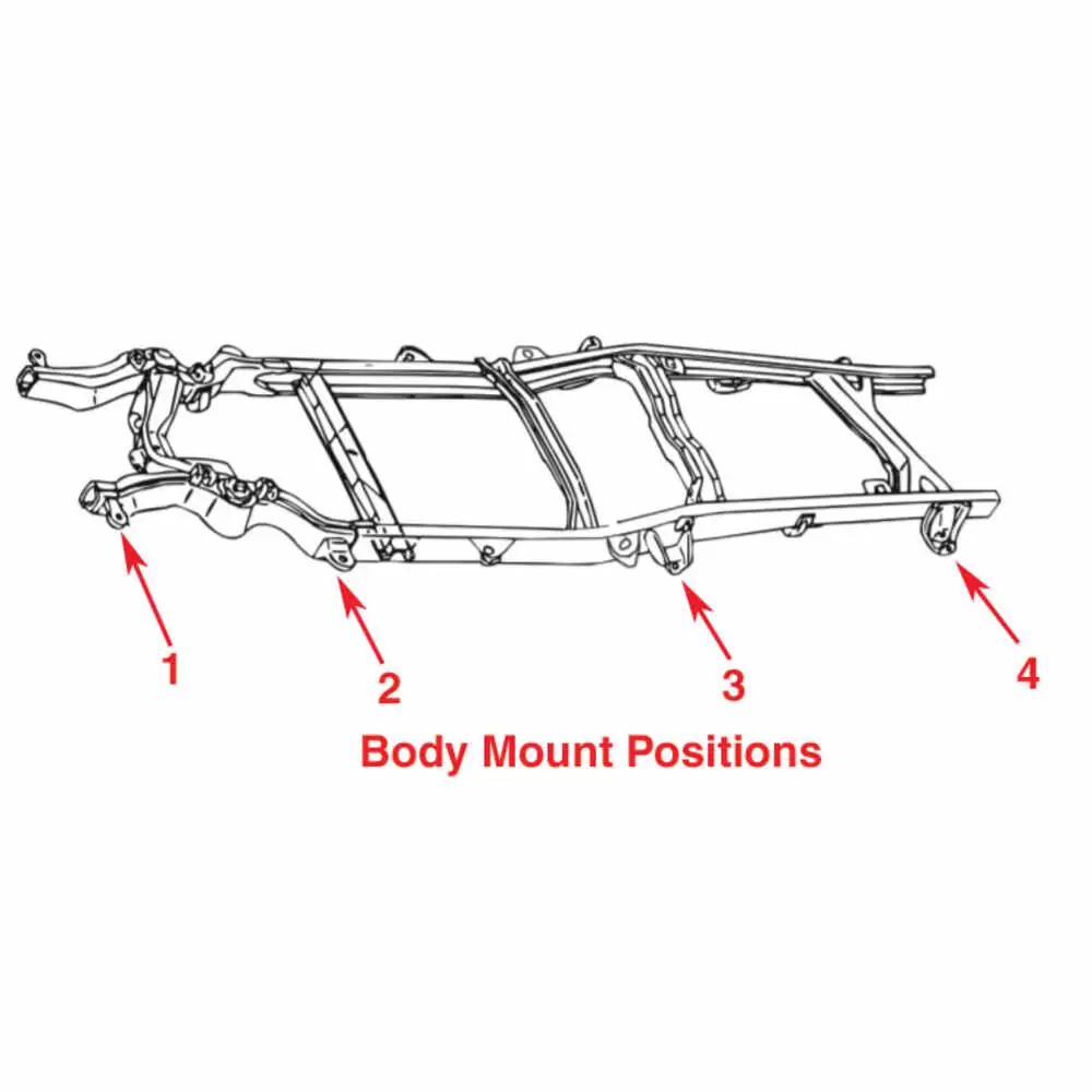 1994-2004 GMC Sonoma One Body Mount Kit for Position 2 or 3