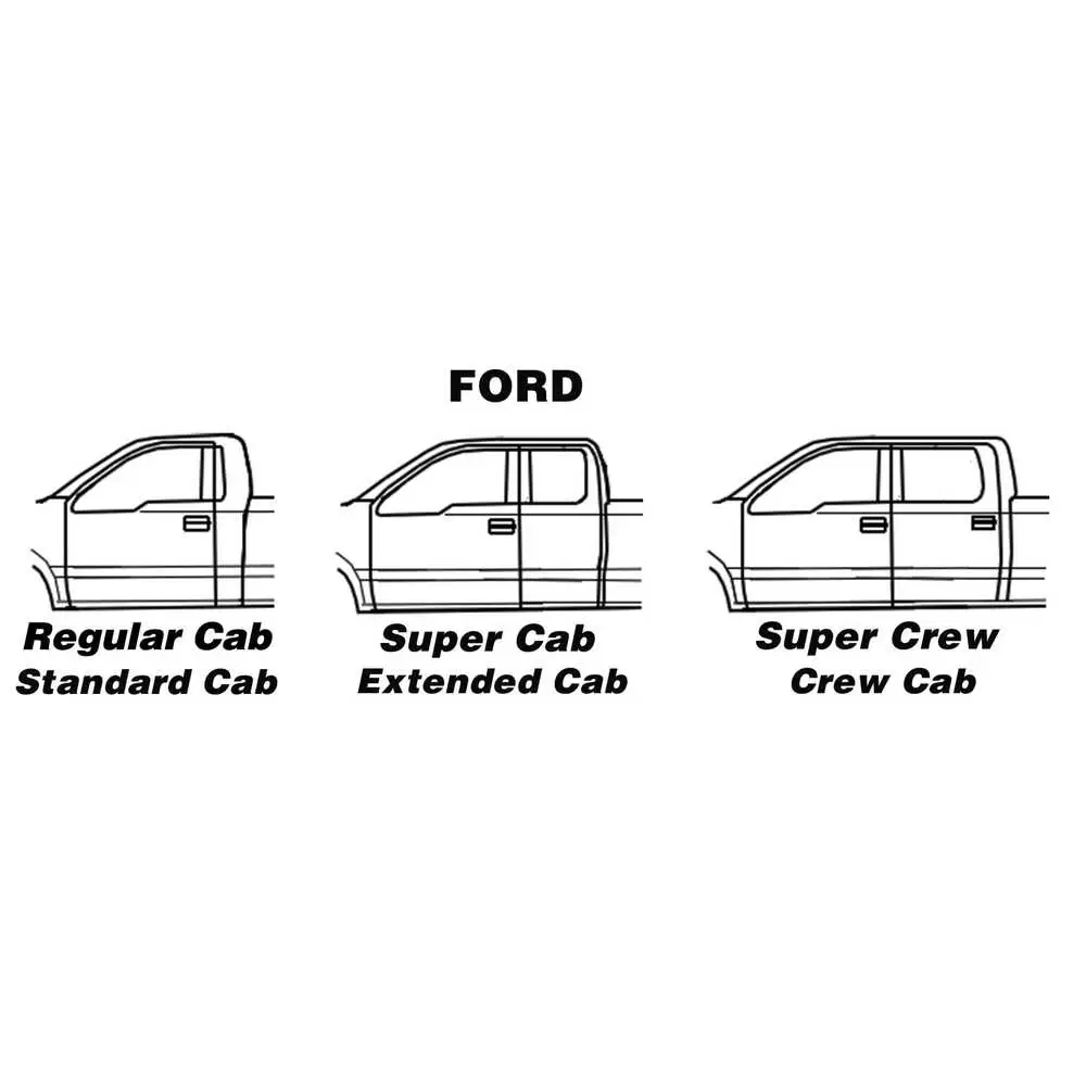 1997-1999 Ford F250 Light Duty Pickup 3 Door Inner Rocker for the 3 & 4 Door Super Cab - Left Side