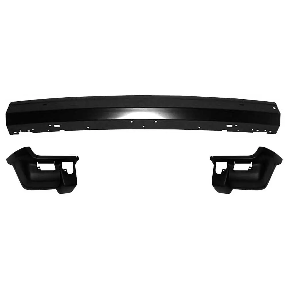 1997-2001 Jeep Cherokee Front Face Bar & Buper End Cap Kit. black, Paint to match