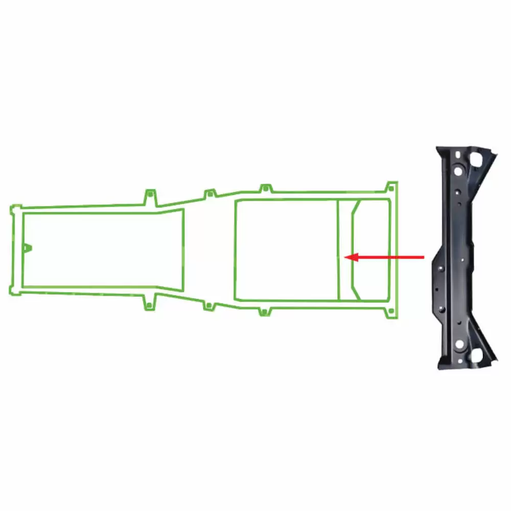 1997-2006 Jeep Wrangler TJ Fuel Tank Support Frame Cross Member 0485-260