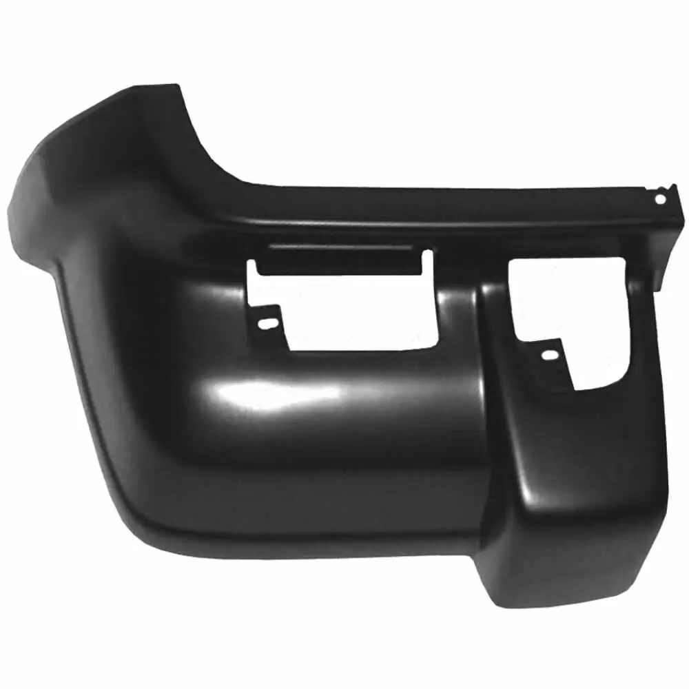 1999-1999 Jeep Cherokee Front Bumper End Cap, Flat Black - Left side