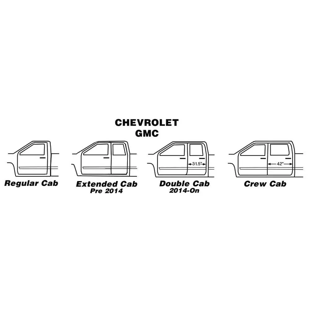 1999-2006 Chevrolet Pickup Silverado Crew Cab OE Style Inner and Outer Rocker Panel Kit 