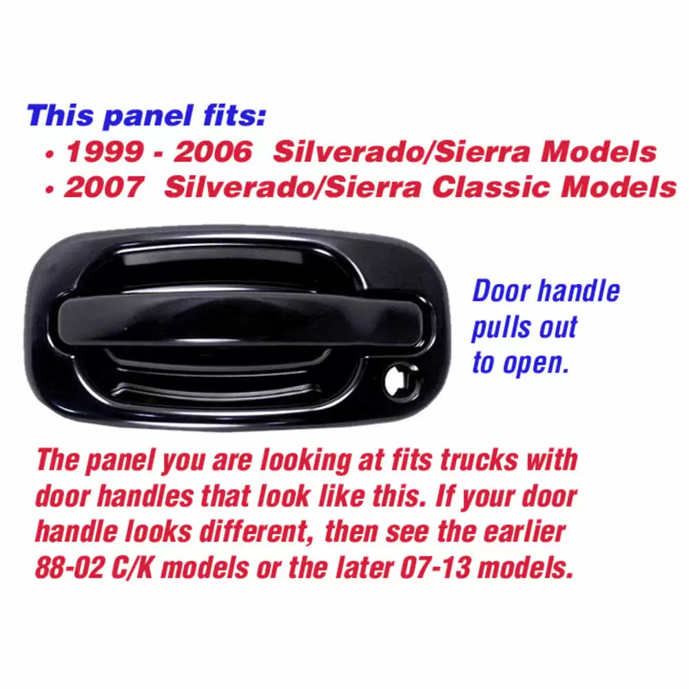 1999-2006 Chevrolet Pickup Silverado Extended Cab Lower Outer Rear Doorskin - Right Side