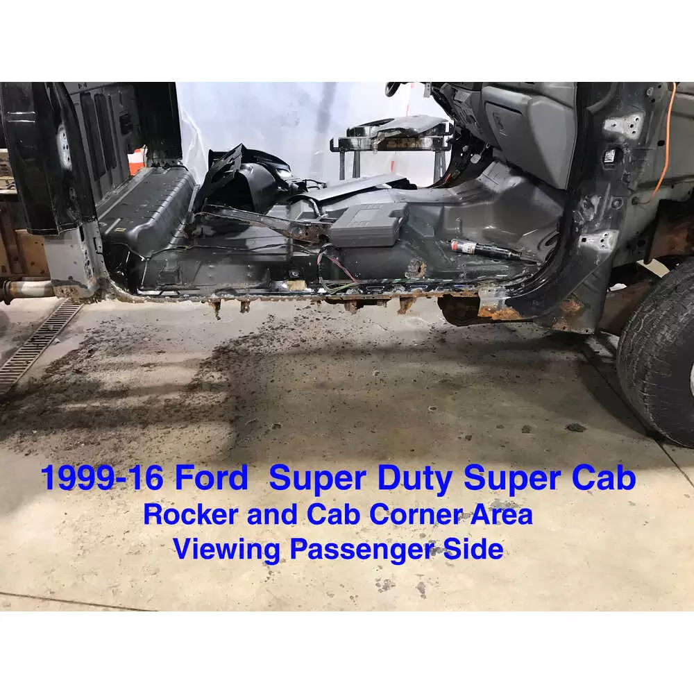 1999-2016 Ford F250 Pickup Super Cab Inner Rocker - Right Side