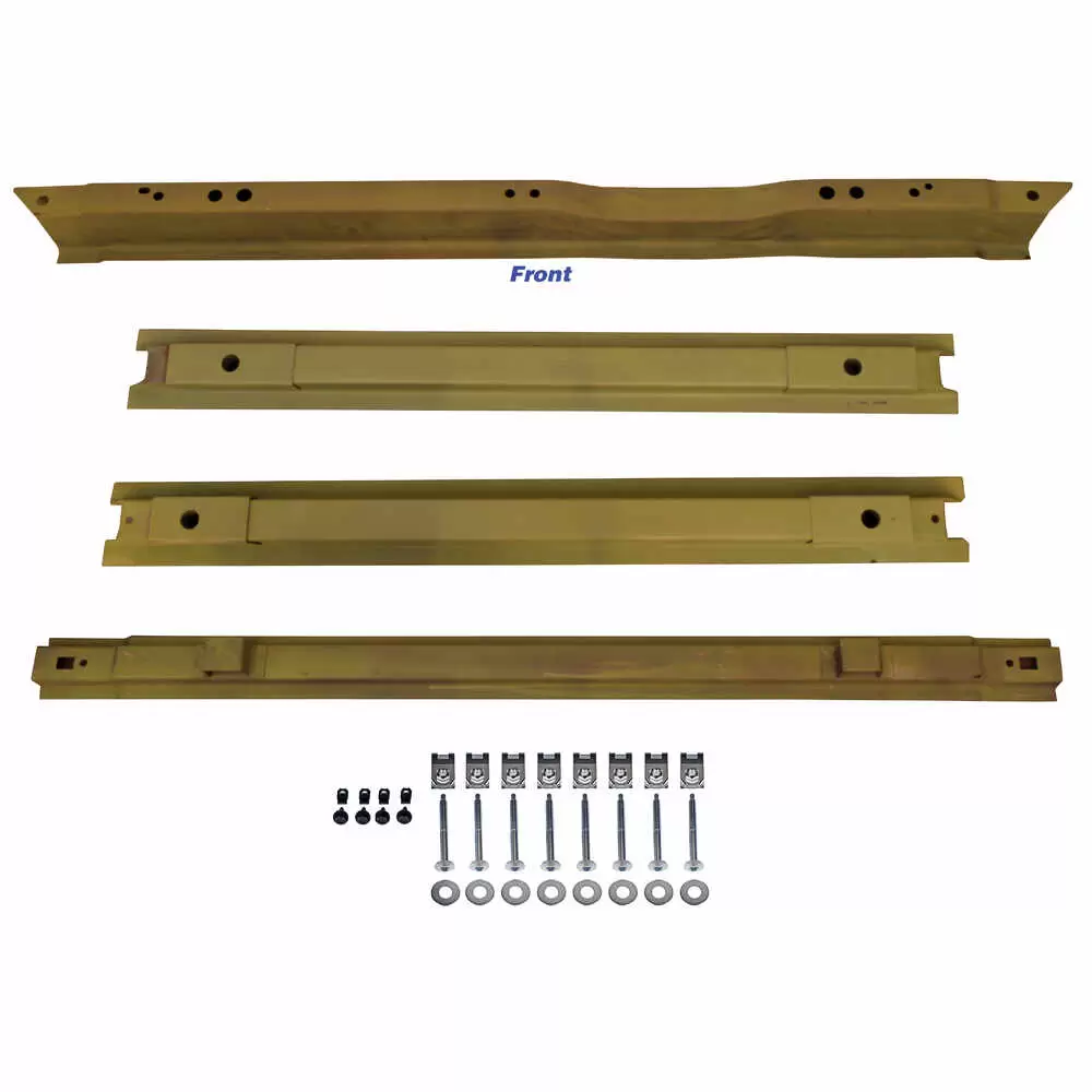 1999-2016 Ford F450 Pickup Crossmember Bed Floor Rail Kit, 4 Pieces - 6.5' Bed