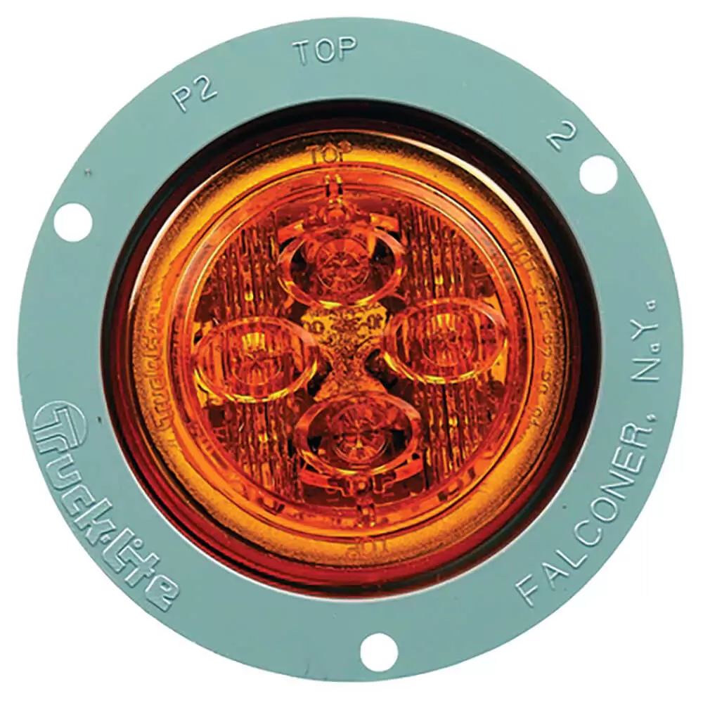 2-1/2" Round Yellow LED Marker Light - 8 LED's - Truck-Lite 10089Y