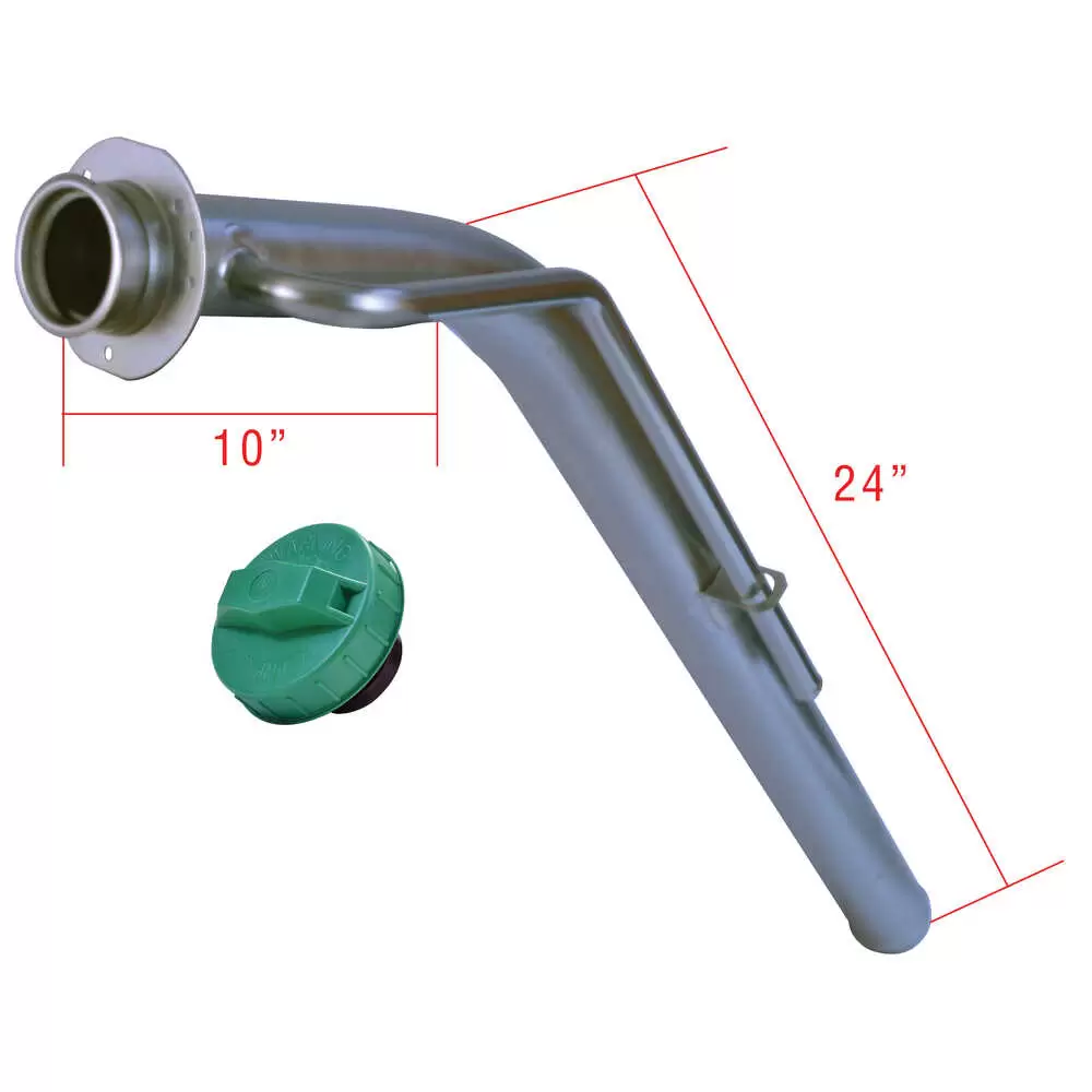 2" Custom Fuel Filler Neck w/ Cap Diesel Mill Supply, Inc.
