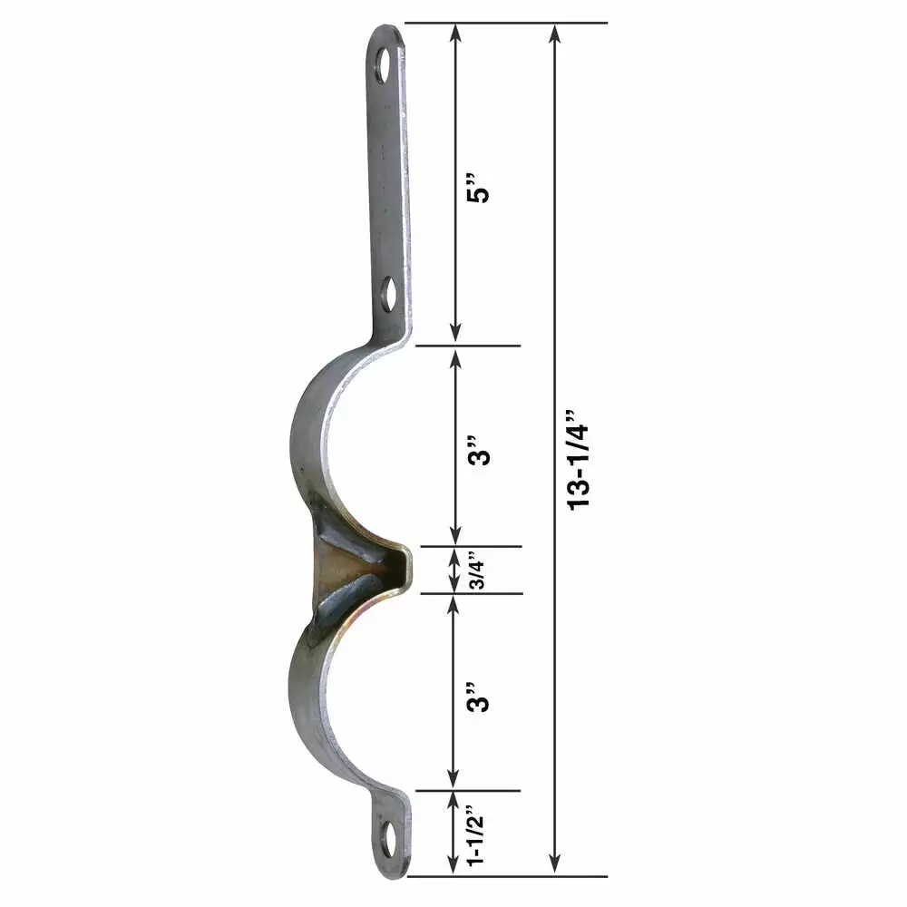 2 Pipe Hanger Bracket for 3" Pipes - One Side