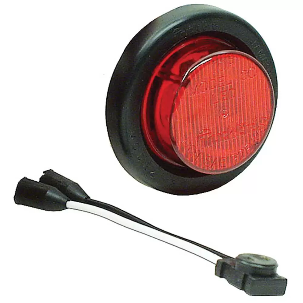 2" Round Red LED Marker Lamp with grommet and adapter plug - Truck-Lite