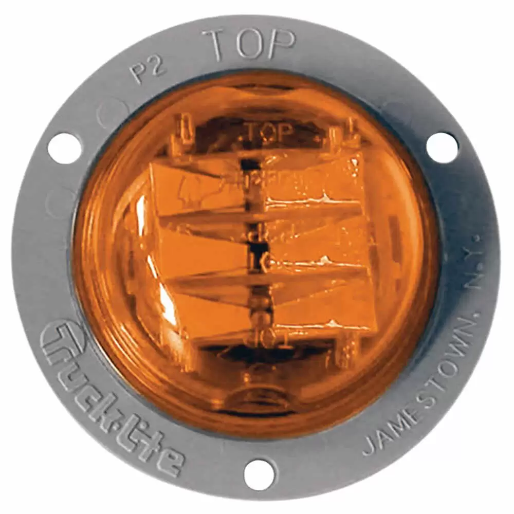 2" Round Yellow LED Marker Light, 8 LED's - Truck-Lite