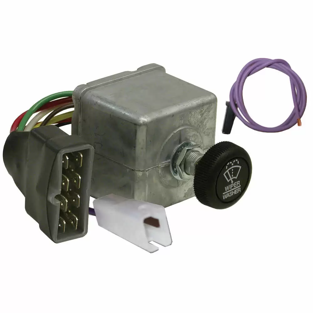 2-Speed Intermittent Wiper Switch with 8 way packard male connector