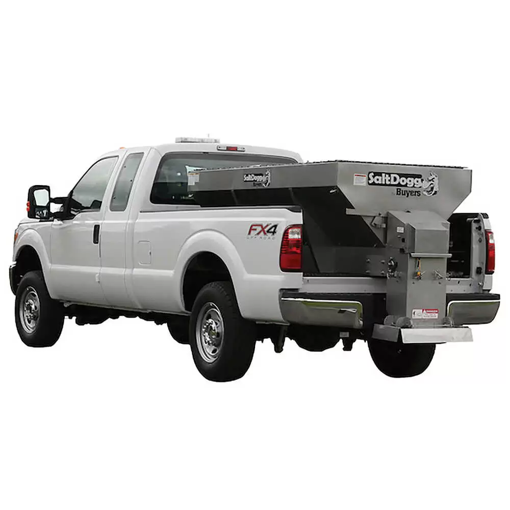 2.0 Cubic Yard Electric Stainless Hopper Spreader - Conveyor Feed - Buyers SaltDogg