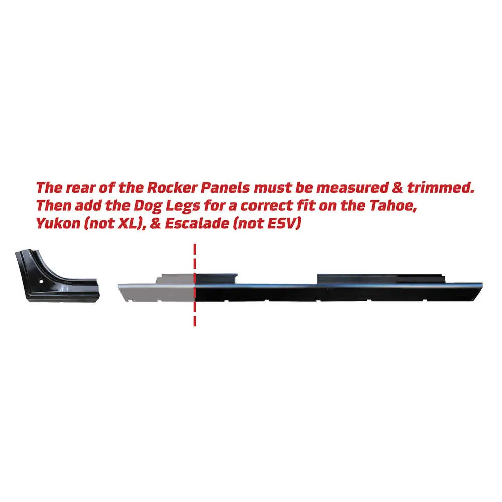 2000-2006 Cadillac Escalade Rocker Panel & Dog Leg Kit (No A or B Pillar) -