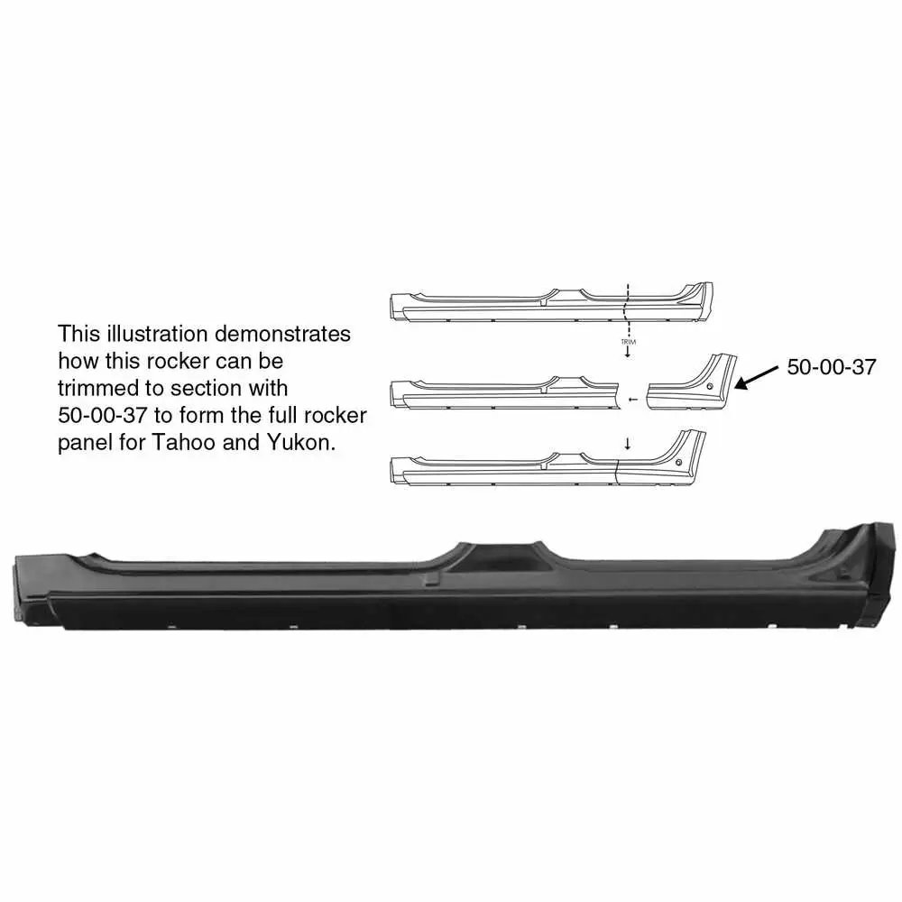 2000-2006 Chevrolet Tahoe Rocker Panel fits Crew Cab - Left Side
