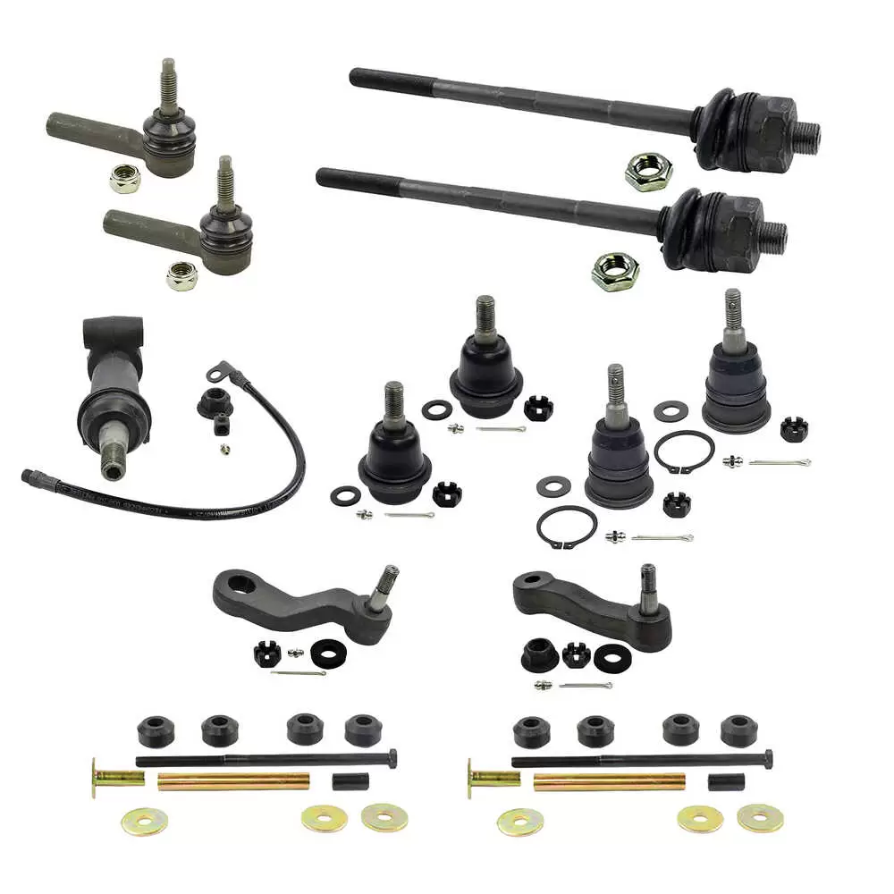 2002-2006 Chevrolet Avalanche 2500 13 Piece Ball Joint Tie Rod Idler and Pitman Arm Kit - Duramax