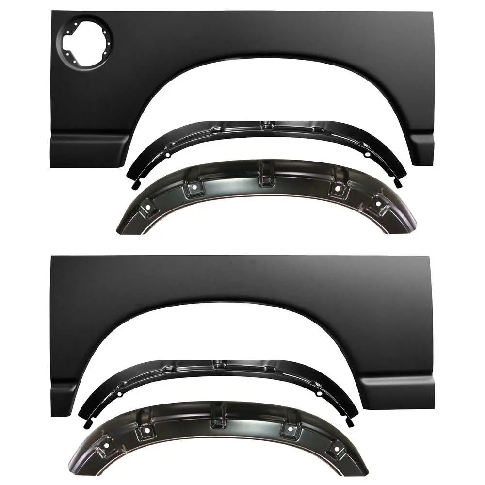 2002-2008 Dodge Ram 1500 Pickup Truck Quad Cab 6' Bed Wheel Arch & Outer & Inner Wheelhouse Kit 