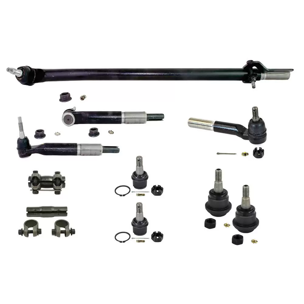 2003-2012 Dodge Ram 3500 Pickup Truck 4WD 10 Piece Ball Joint, Tie Rod & Drag Link (New Style Sterring)