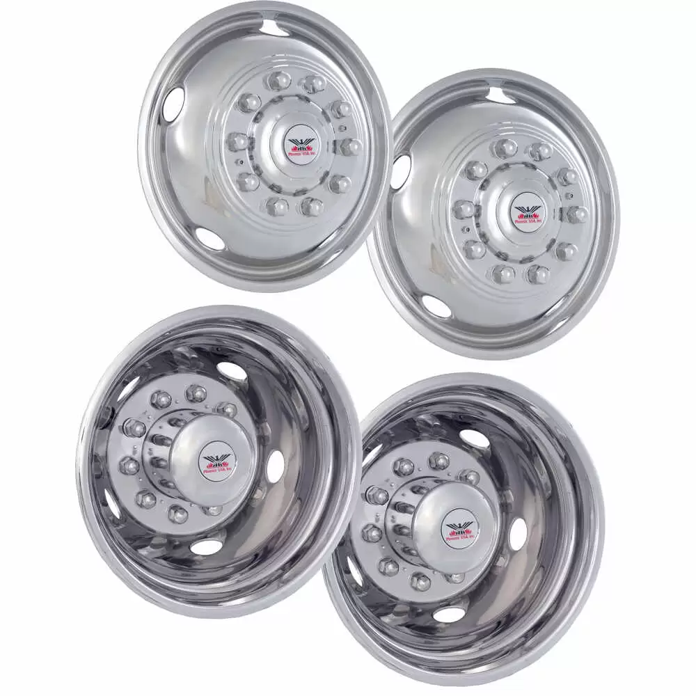 2004-2004 Dodge Sprinter Van Wheel Simulator Set, Stainless Steel DOT Mounting Style