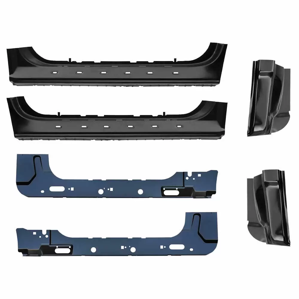 2004 Ford F150 Heritage Pickup Inner & Outer Rocker Panels with Pad Holes & Cab Corner Kit - Standard Cab 