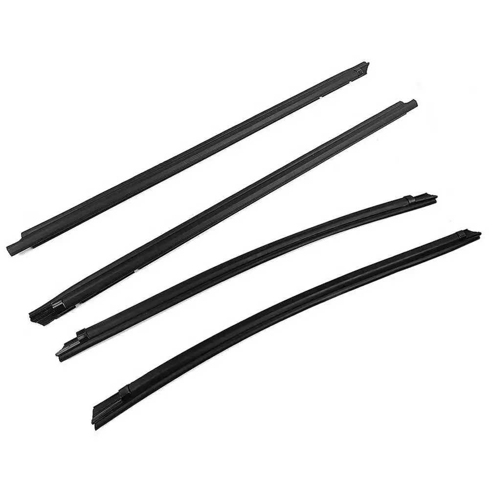 2005-2015 Toyota Tacoma Crew Cab Front and Rear Door Outer Belt Weatherstrip Kit, 4 Pieces, Fits Driver and Passenger Side