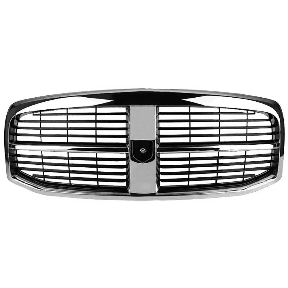 2006-2008 Dodge Ram 1500 Pickup Truck Chrome / Black Grille