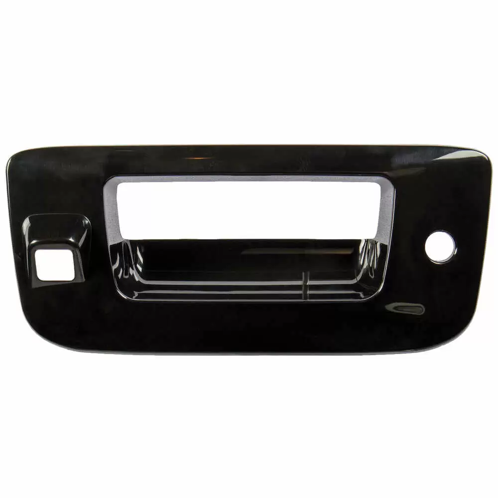 2007-2014 Chevrolet Pickup Silverado Tailgate Handle Bezel with Key / Camera Hole - Smooth Black 0864-418