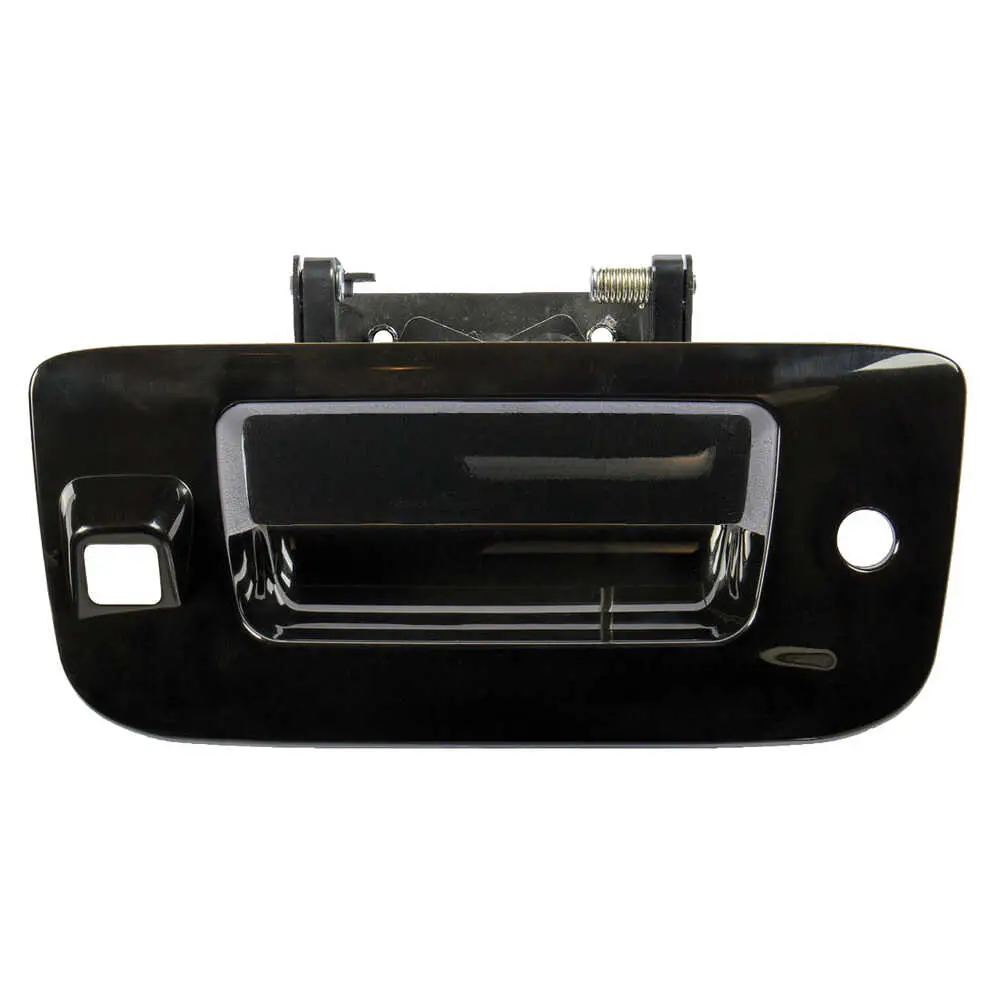 2007-2014 Chevrolet Pickup Silverado Tailgate Handle & Bezel Kit Smooth Black w/ Key & Camera Hole