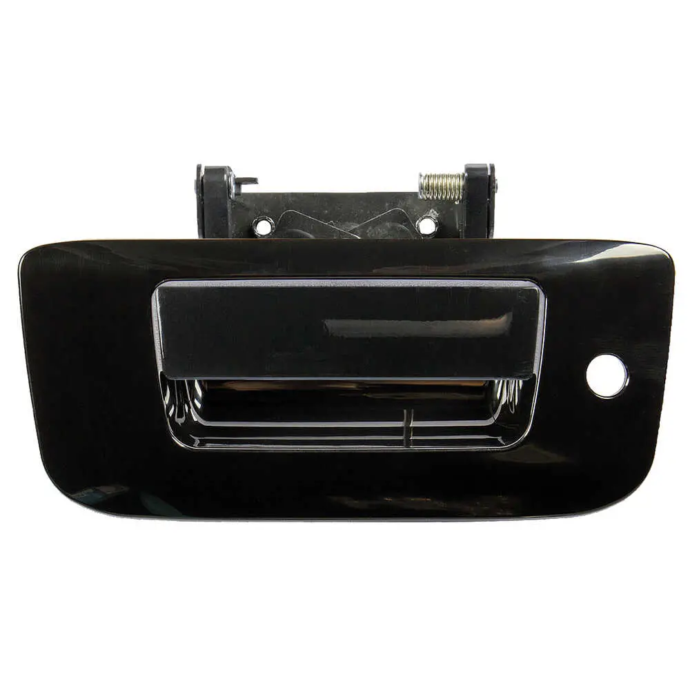 2007-2014 GMC Pickup Sierra 2500/3500 HDTailgate Handle & Bezel Kit Smooth Black w/Keyhole No Camera Hole
