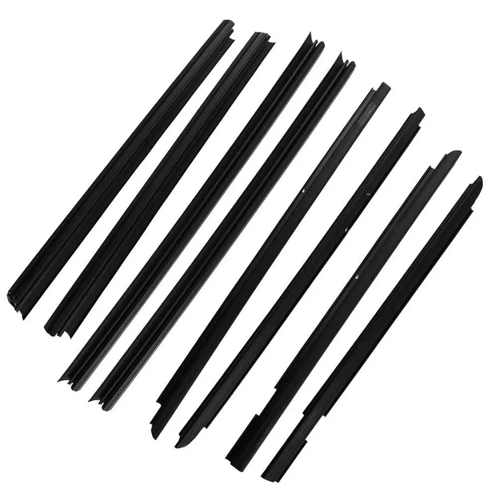 2007-2018 Jeep Wrangler Belt Weatherstrip Kit: Front and Rear Driver Side and Passenger Side