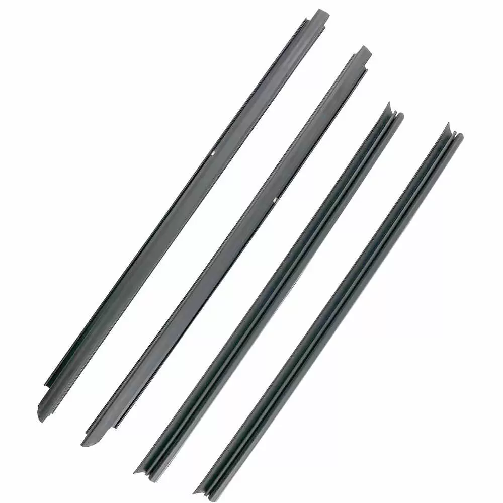 2007-2018 Jeep Wrangler Jk Front Inner & Outer Felt Window Sweep Belt Weatherstrip 4 pc Kit