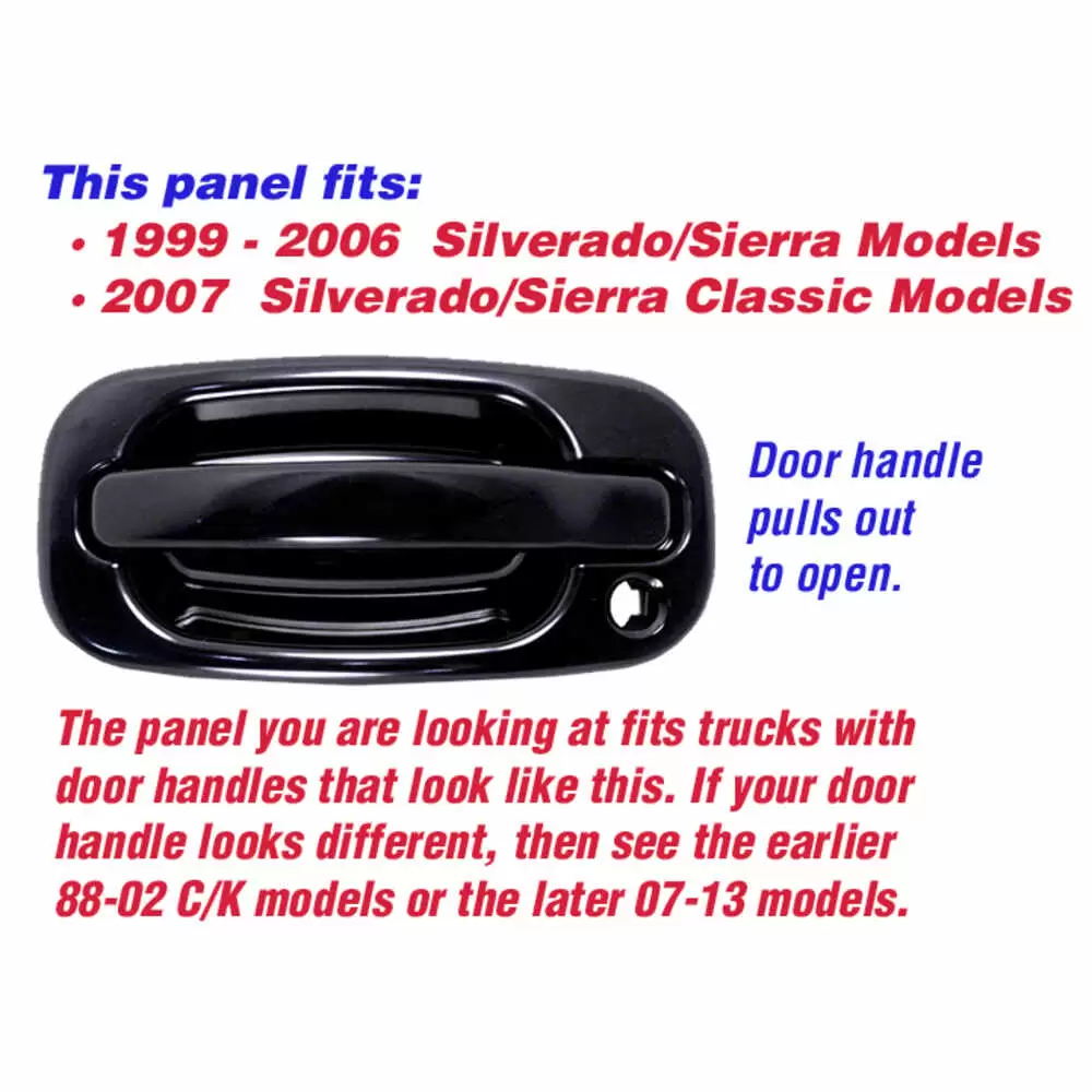 2007 GMC Pickup 2007 Classic Extended Cab Lower Outer Rear Doorskin - Left Side