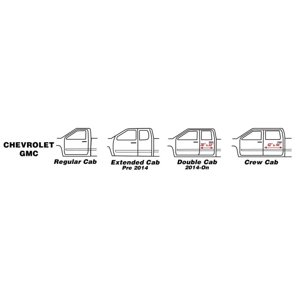 2007 GMC Pickup 2007 Classic Truck Bed Crossmember Support Kit - 5.5 and 6 Foot Bed