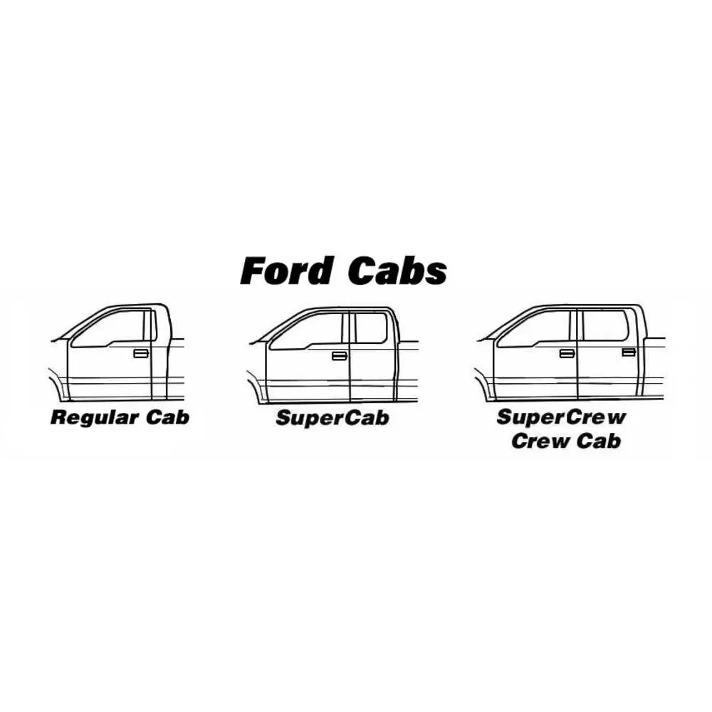 2009-2014 Ford F150 Pickup Truck Crew Cab Slip-On Rocker Panel & Cab Corner Kit.