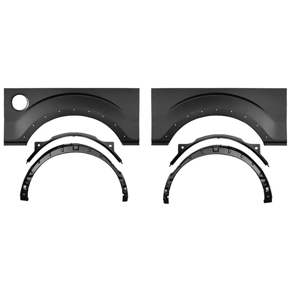 2009-2014 Ford F150 Pickup Truck Wheel Arch Inner & Outer Wheelhouse Kit with Molding Holes
