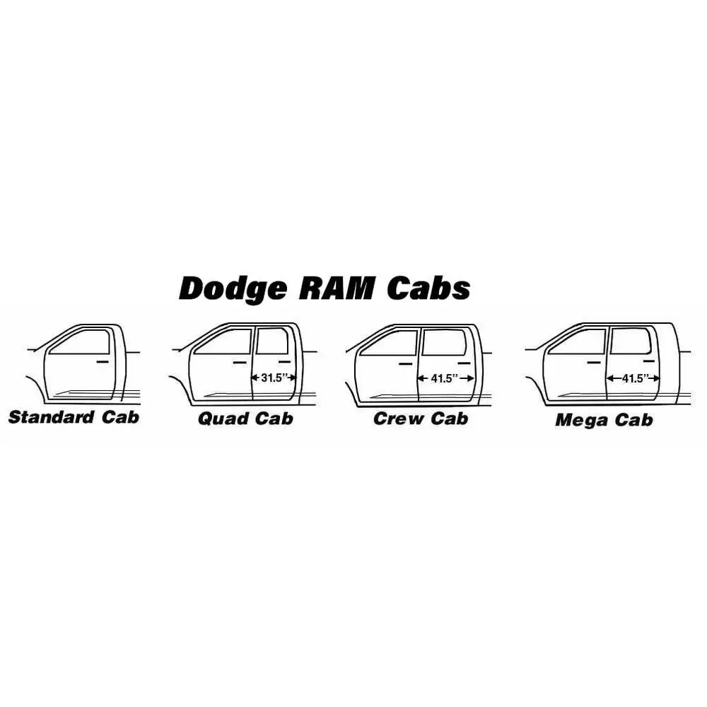 2009-2018 Dodge Ram 2500 Pickup Truck Crew Cab Rocker Panel & Cab Corner Kit