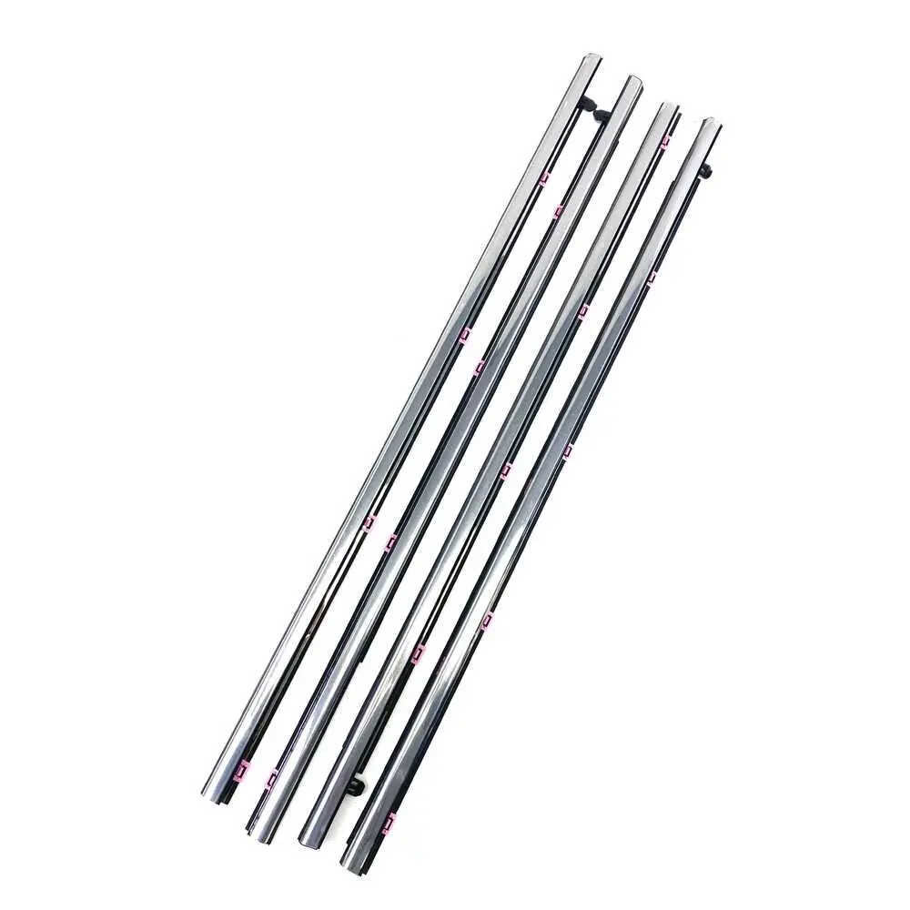 2013-2018 Honda Accord Sedan Outer Belt Weatherstrip Kit, Front & Rear, 4 Pcs, Chrome