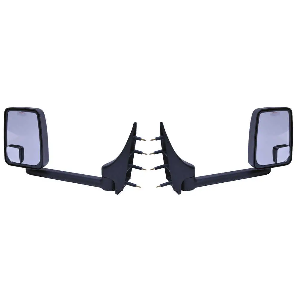 2020 Deluxe Manual Mirror Assembly for 102" Body Width - Black - Pair - Fits Ford E Series