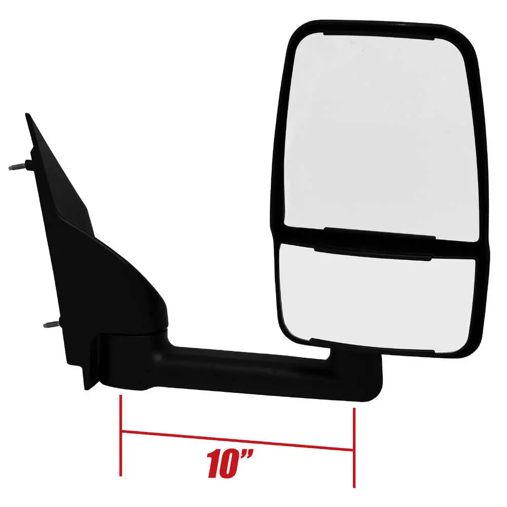 2020 Deluxe Manual Mirror Assembly for 86" Body, Black - Right/Passenger Side