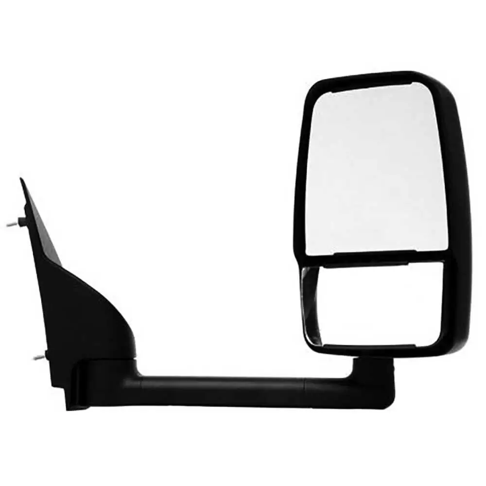 2020 Deluxe Manual Mirror Assembly for 96" Body - Passenger side that fits 1997-On G3500 Express, Savana & Cutaways - Black - Right Side - Velvac 714546