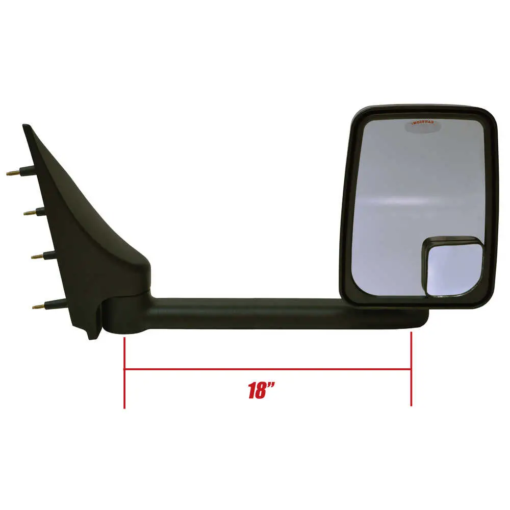 2020 Standard Black Heated Remote Mirror Assembly for 102" Body, Black - Pair - Fits 03-on Ford E-Series