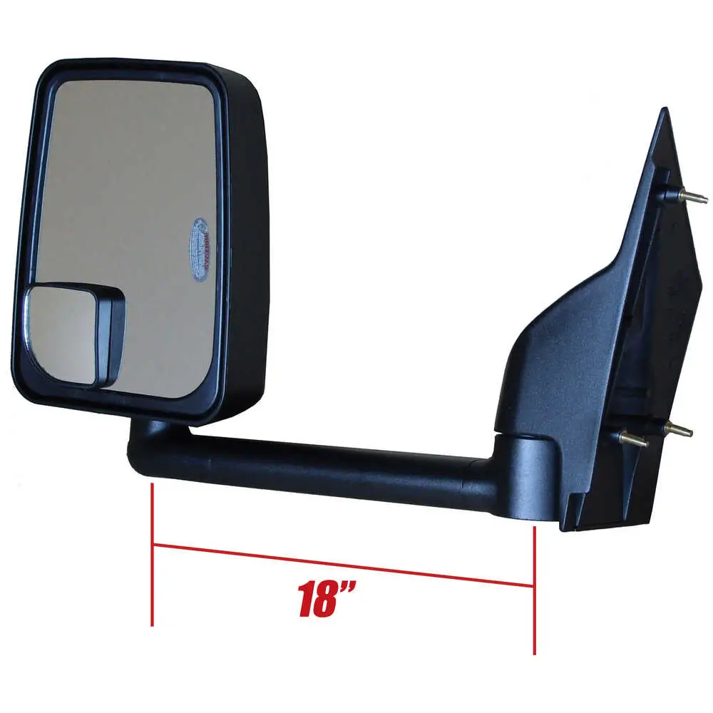2020 Standard Heated Remote Mirror Assembly for 102" Body Width - Black - Pair - Fits GM - Velvac 714566