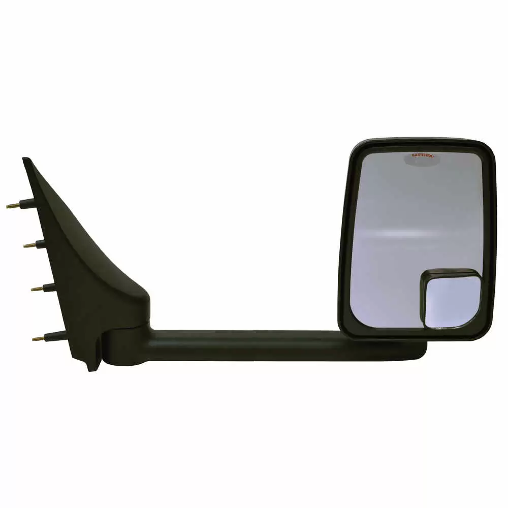 2020 Standard Heated Remote Mirror Assembly with Light for 102" Body Width - Black - Pair - Fits 03-on Ford E-Series - Velvac 715458