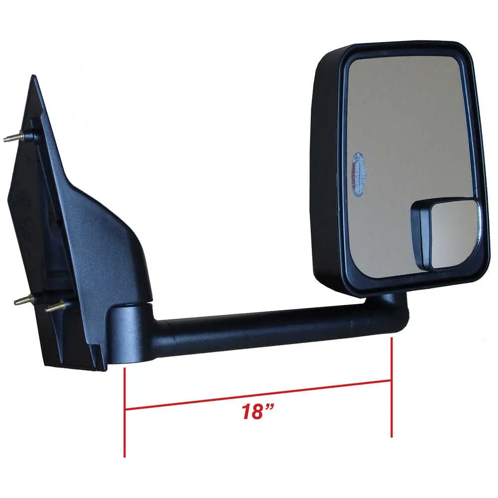 2020 Standard Manual Mirror Assembly for 102" Body Width, Black - Pair - Fits GM 
