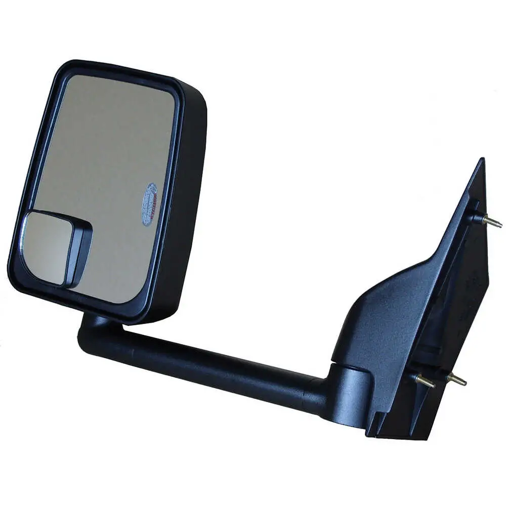 2020 Standard Manual Mirror Assembly for 86" Body, Black - Driver/Left Side - Fits Chevrolet G3500 Express & GMC Savana Vans