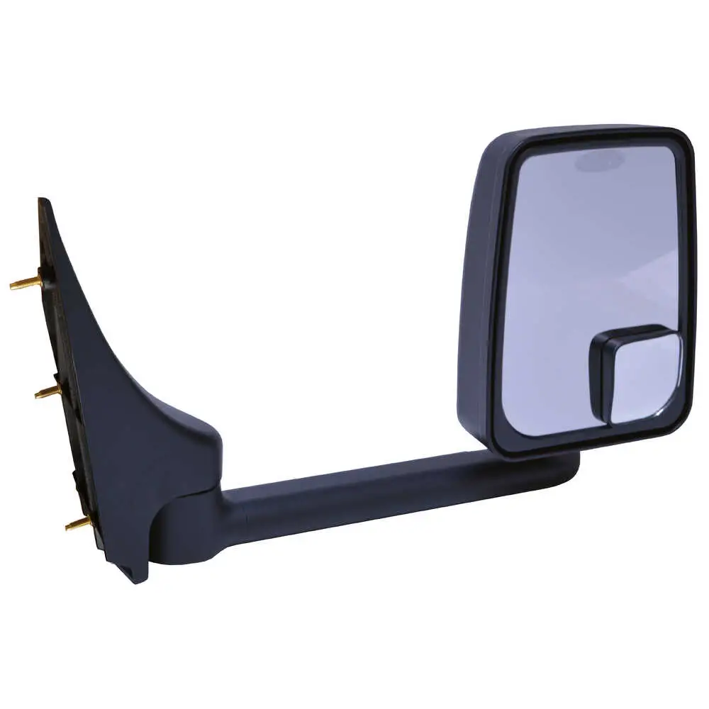 2020 Standard Manual Mirror Assembly for 86" Body, Black - Passenger/Right Side - Fits Chevrolet G3500 Express & GMC Savana Vans