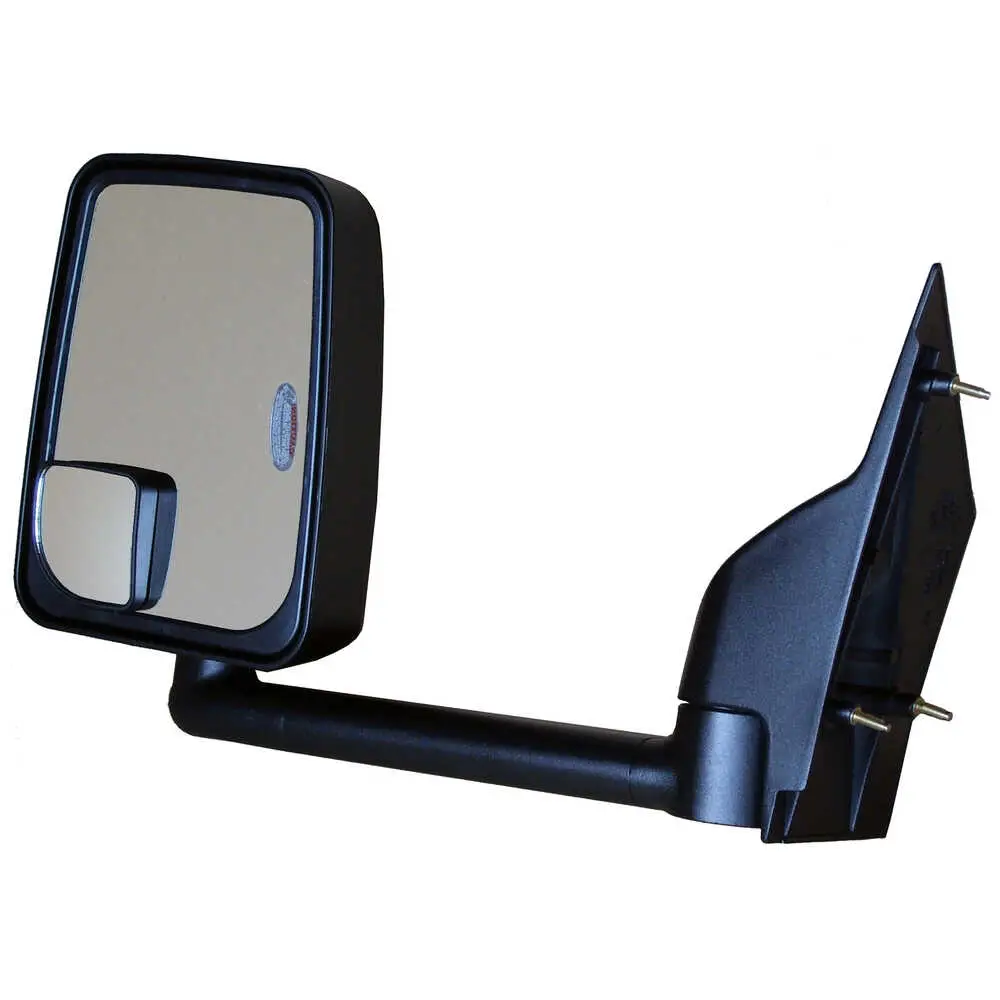 2020 Standard Manual Mirror Assembly for 96" Body, Black - Left/Driver side fits 1997-On G3500 Express, Savana Vans & Cutaways