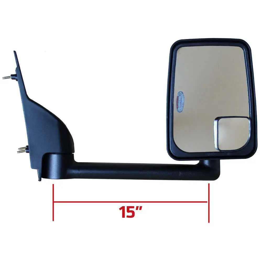 2020 Standard Remote Mirror Assembly for 96" Body - Passenger side - Black - Right Side - Velvac 714570