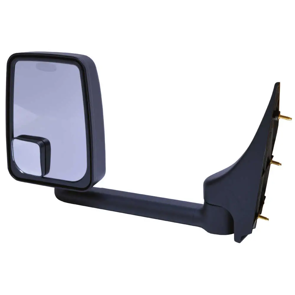 2020 Standard Remote Mirror Head Assembly for 96" Body - Driver side that fits 1997-On G3500 Express, Savana Vans & Cutaways- Black - Left Side Velvac 714571