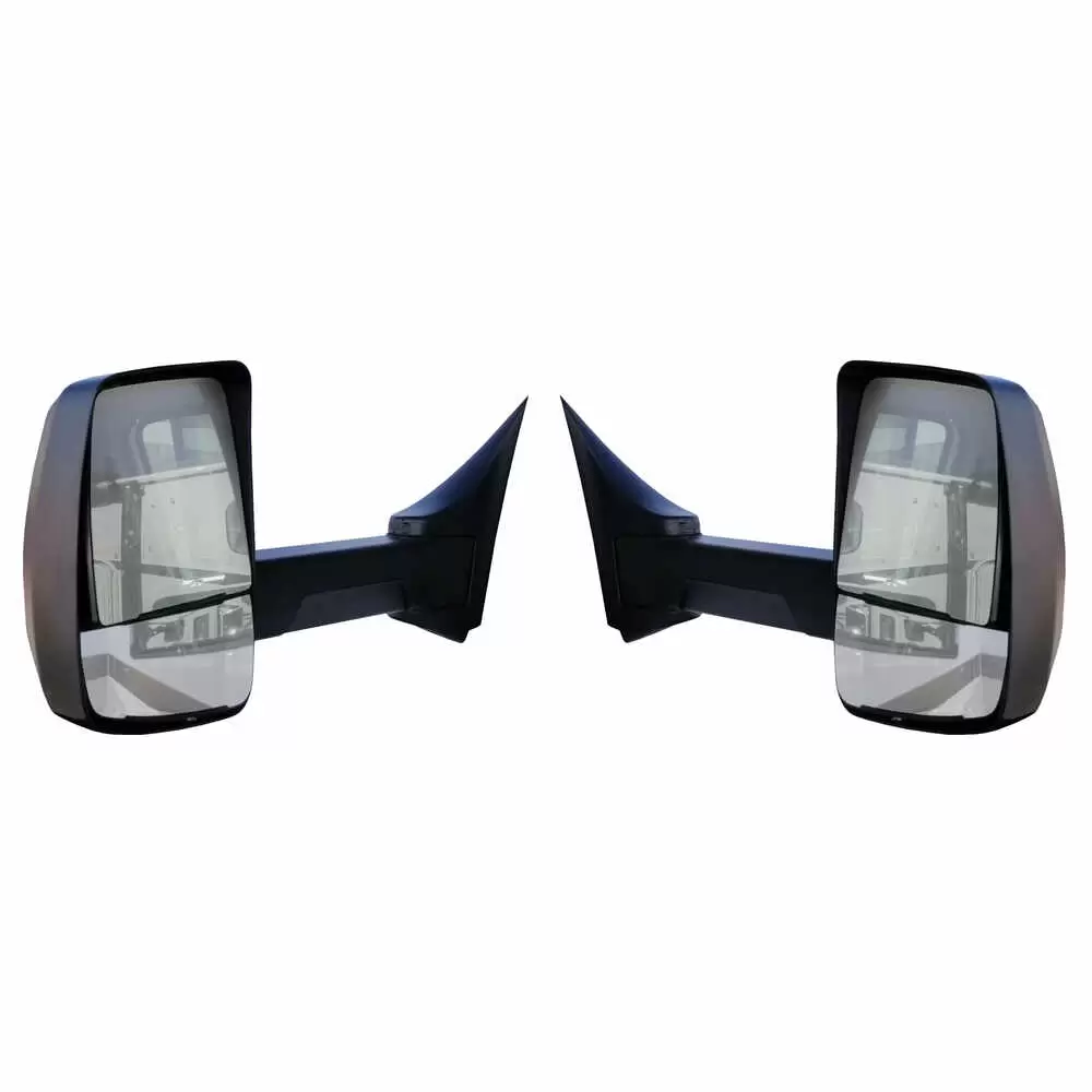 2020XG Deluxe Manual Mirror Assembly for 102" Body Width - Black - Pair - Fits GM - Velvac 715935