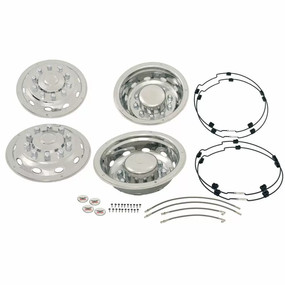22.5" Quick Cover Stainless Steel Wheel Simulator Set